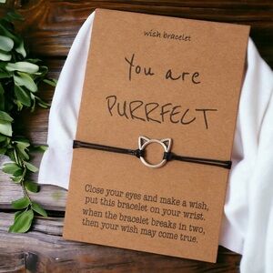NWT Cat Wish Bracelet - Purrfectly Charming! Friendship Bracelet